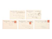 [POLITICS]. 3 letters signed by Benjamin HARRISON, Woodrow WILSON, & Warren G. HARDING.