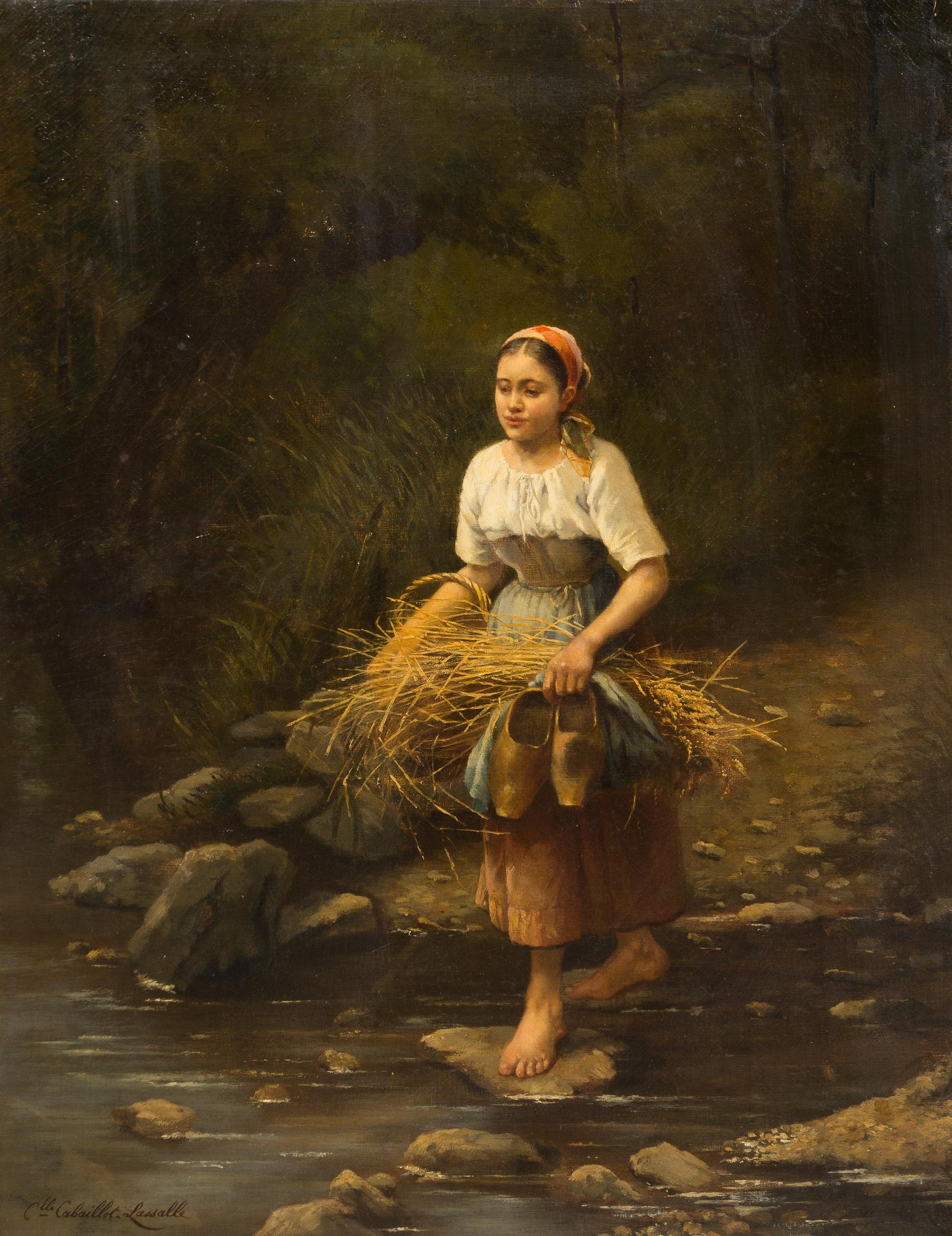 Louis Simon Cabaillot Lassalle, (French, 1810-1870), Stepping Stones