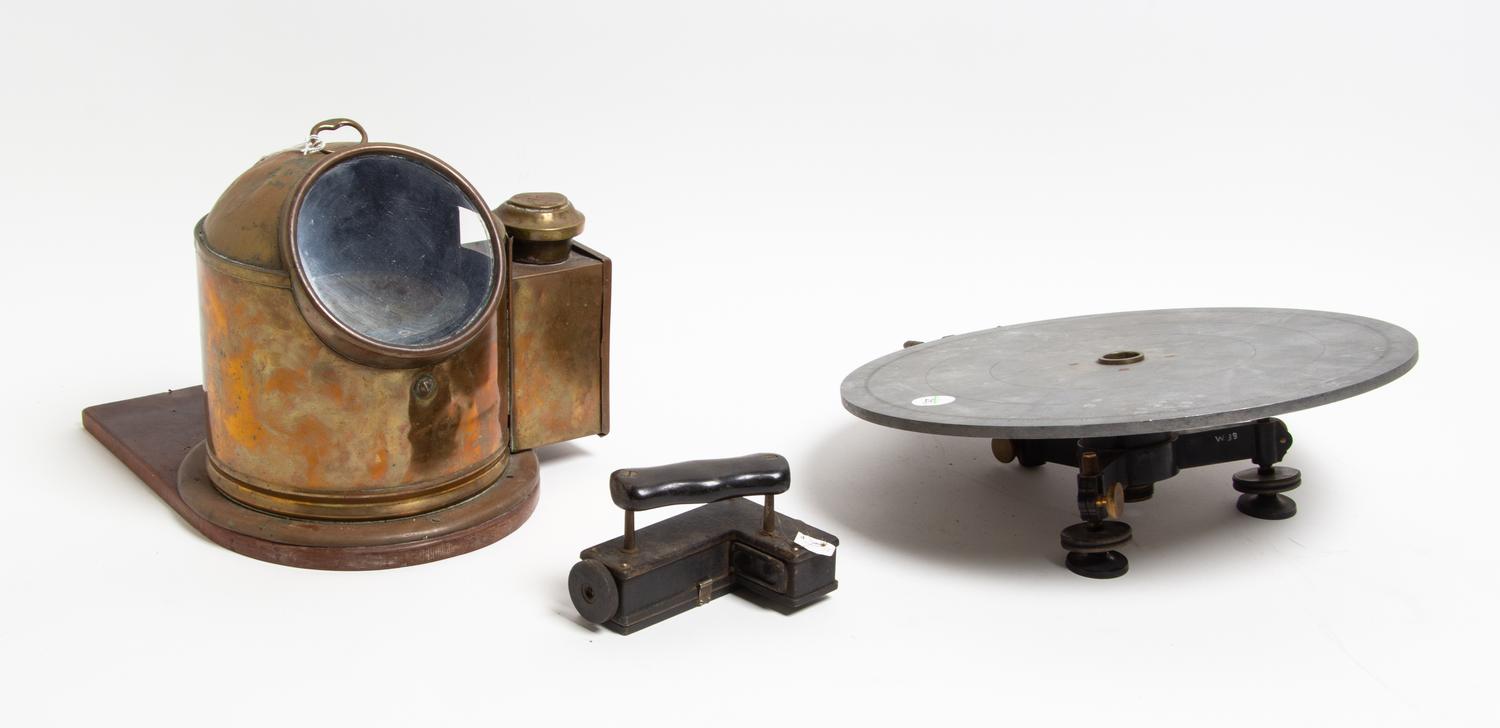 A Norwegian Cased Brass Ship's Binnacle Height of binnacle 9 inches. — J.C. KOHRN & SON, BERGEN, LATE 19TH/EARLY 20TH CENTURY