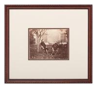 [CUSTER, George Armstrong (1839-1876)]. O'SULLIVAN, Timothy (1840-1882), photographer. Large format photograph of Generals George A. Custer and Alfred Pleasanton, Warrenton, VA, 9 October 1863.