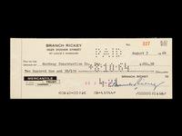 A Branch Rickey Signed Autograph Check