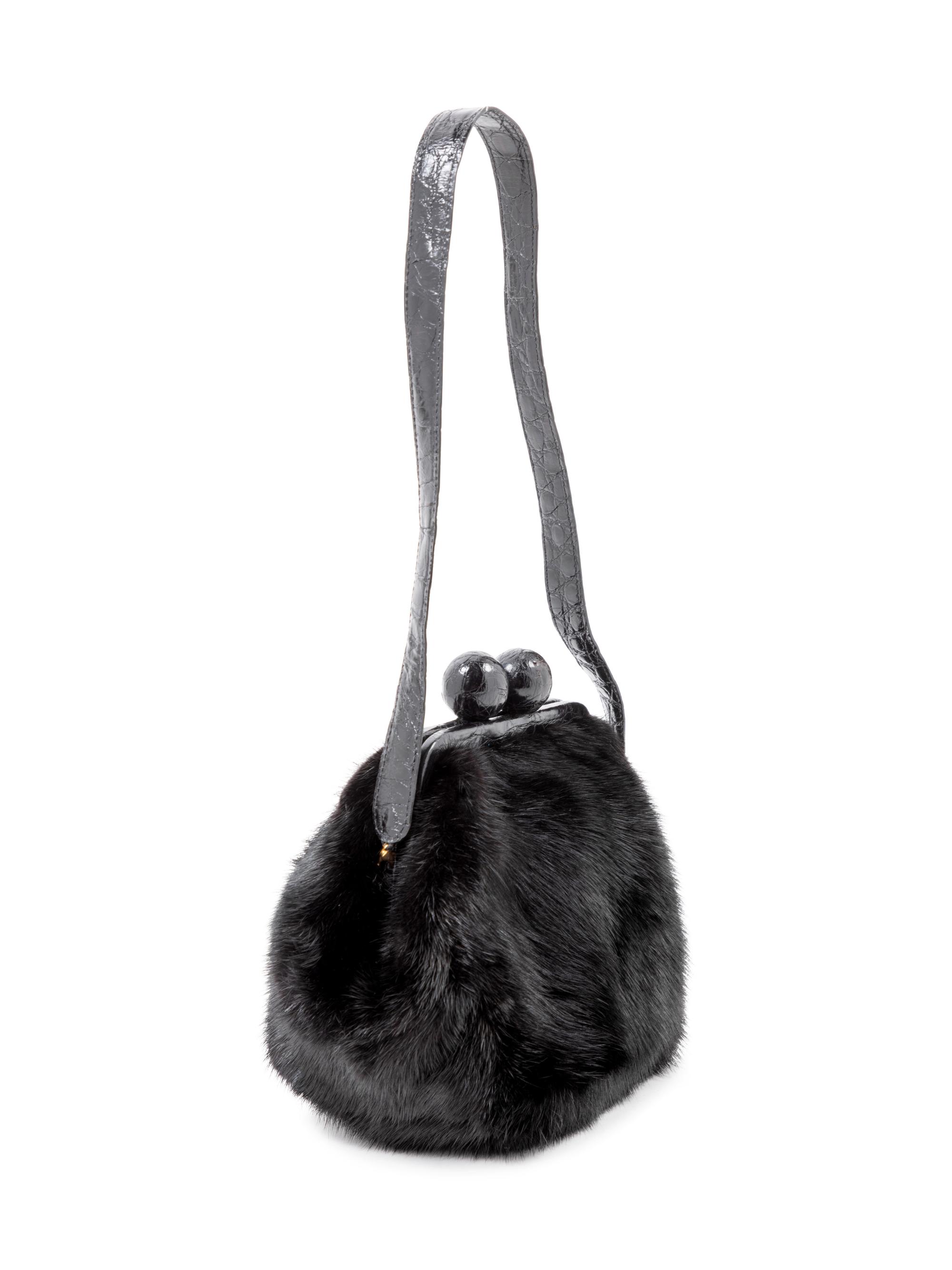 Nancy Gonzalez Fur & Leather Bag