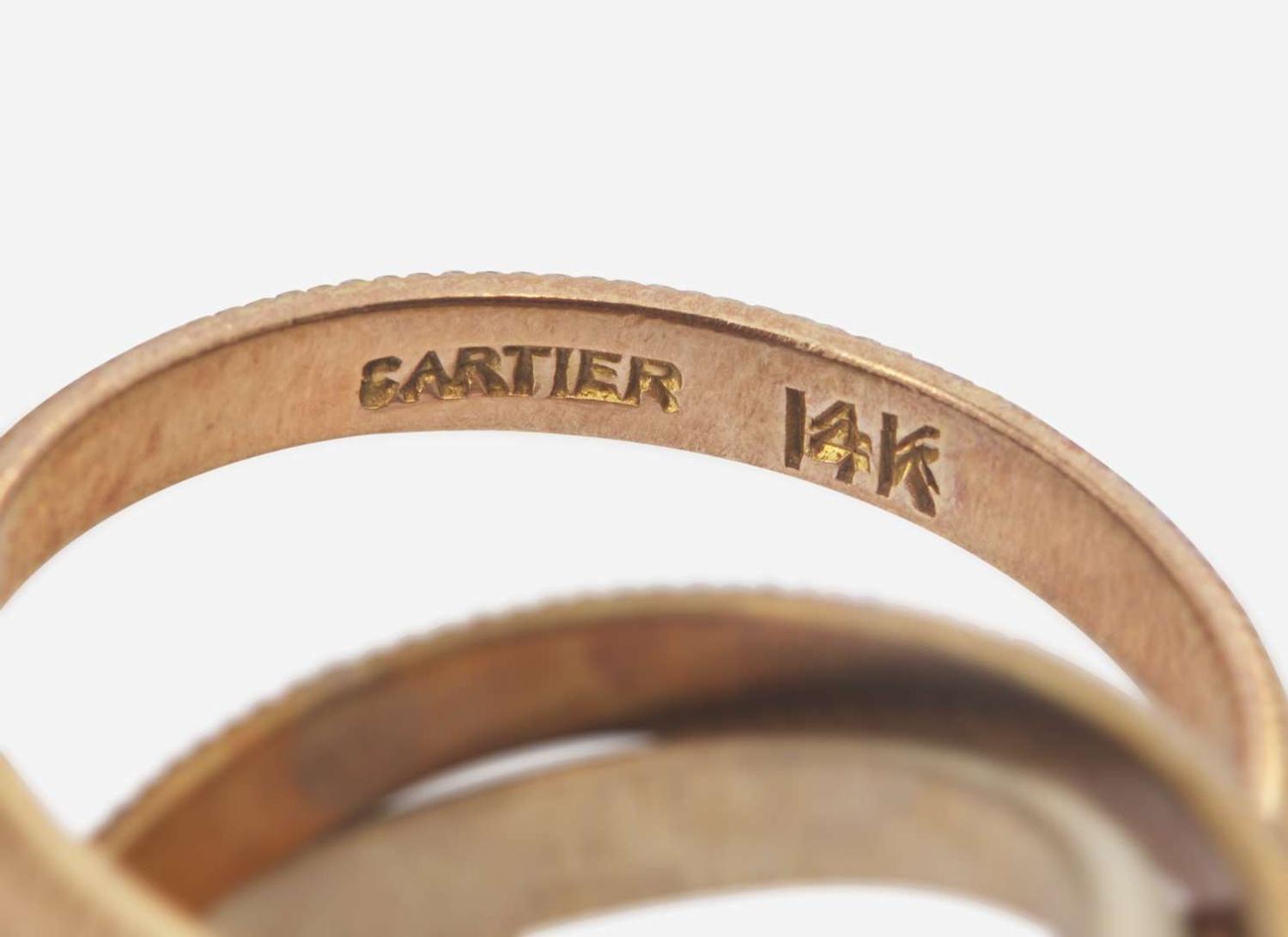 A 14K Gold Cartier Trinity Ring