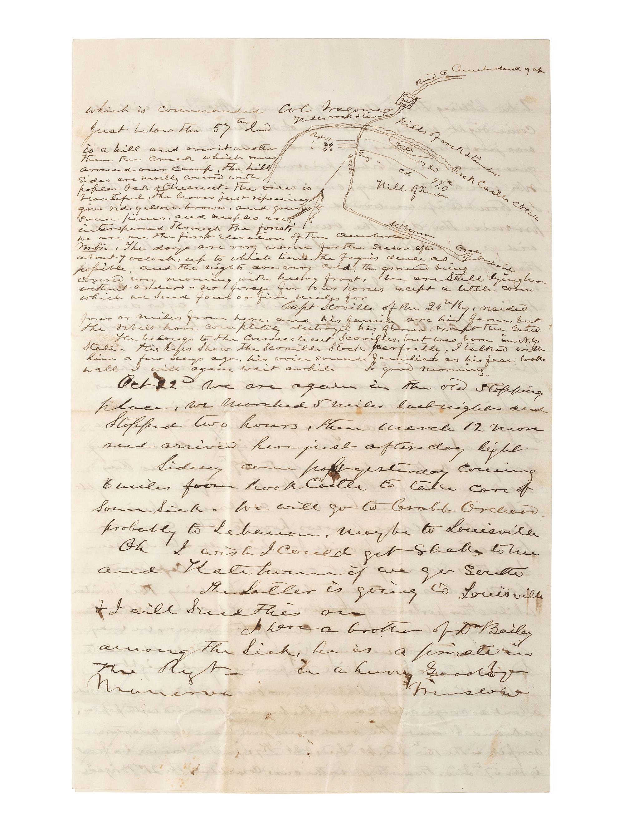 [CIVIL WAR]. Papers of Dr. Thomas Winslow Gordon (1819-1900), Brigade Surgeon and surgeon in the 97th Ohio Volunteer Infantry, incl. description of the "Siege of Cincinnati" and Western Theater engagements.