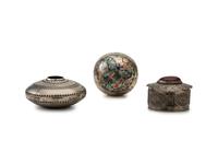 Navajo and Southwestern-style Silver Seed Jars and Boxes