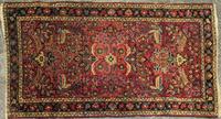 A Persian Wool Mat 4 feet 8 inches x 2 feet 7 inches.