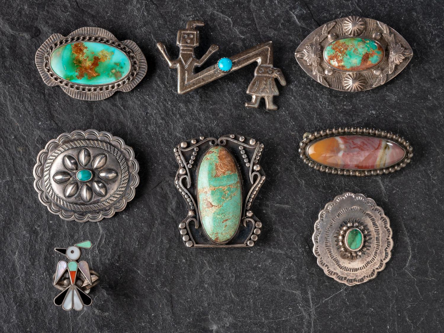 Assortment of Navajo Pins Pendants, PLUS