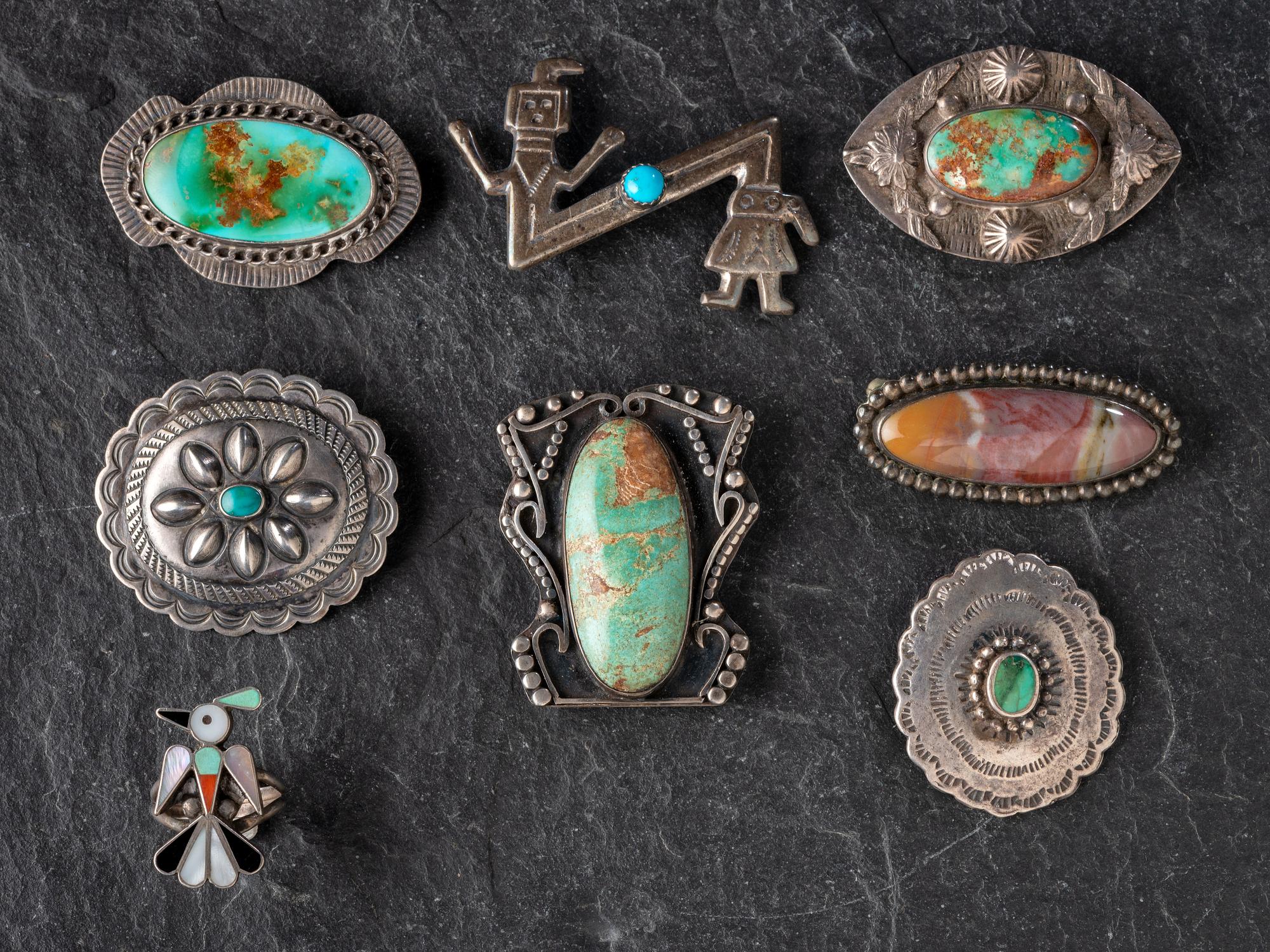 Assortment of Navajo Pins Pendants, PLUS