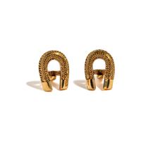 YELLOW GOLD HORSESHOE CUFFLINKS