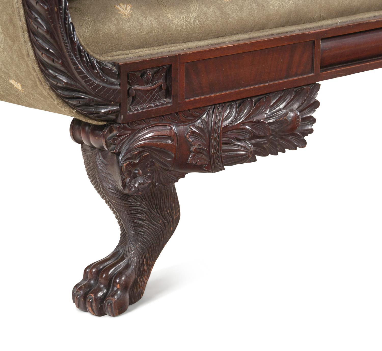 A Classical Carved Mahogany Sofa