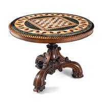 A Late William IV Carved Walnut and Specimen Marble Center Table