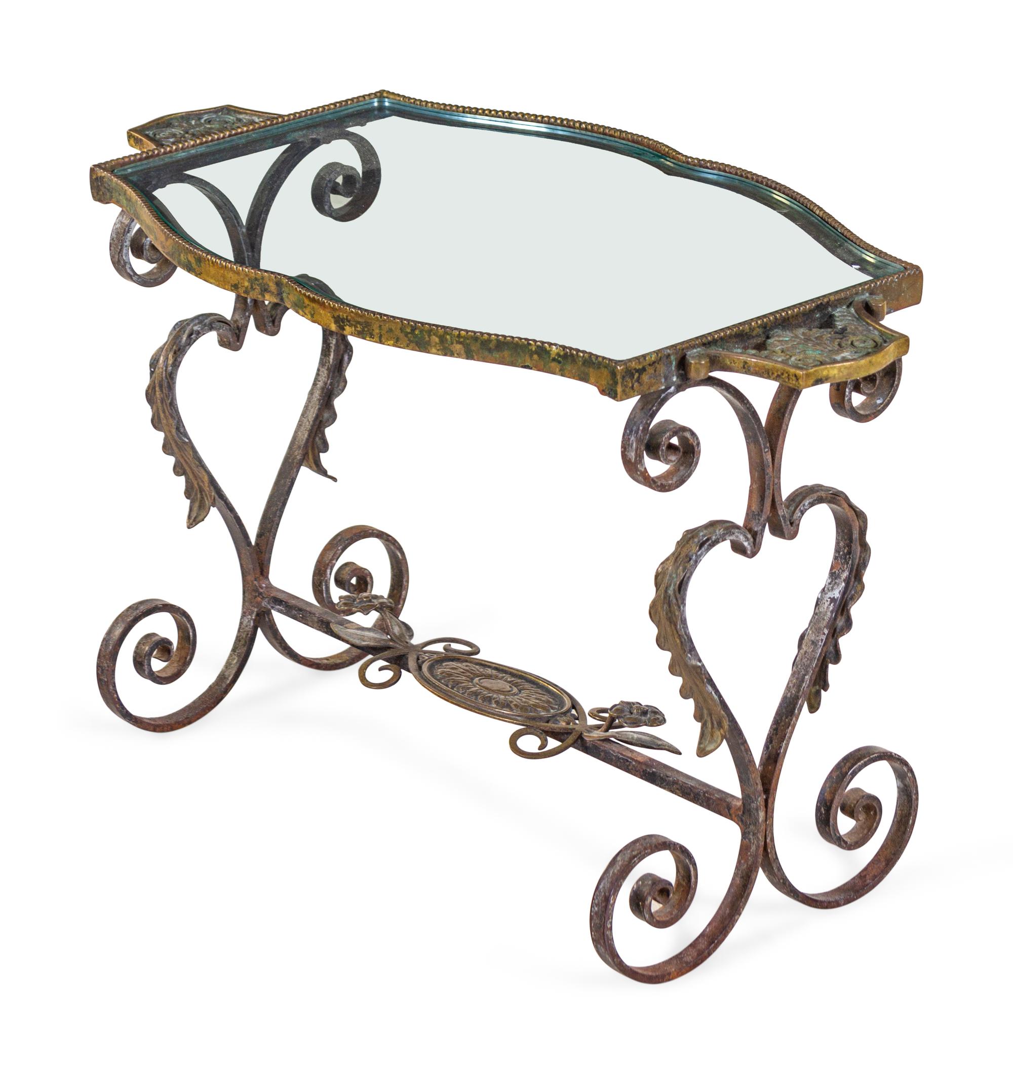 A Continental Bronze Occasional Table