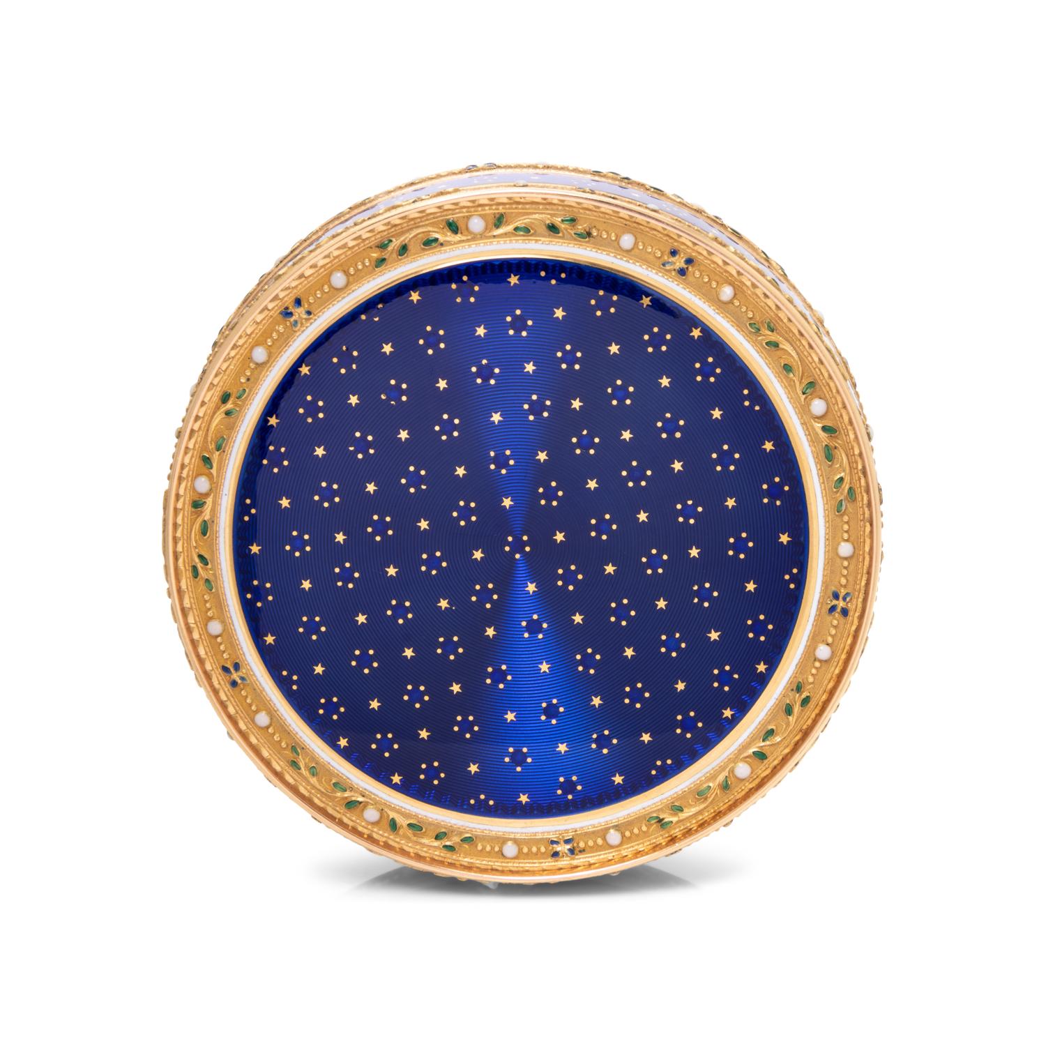 A German Gold and Enamel Bonbonnière