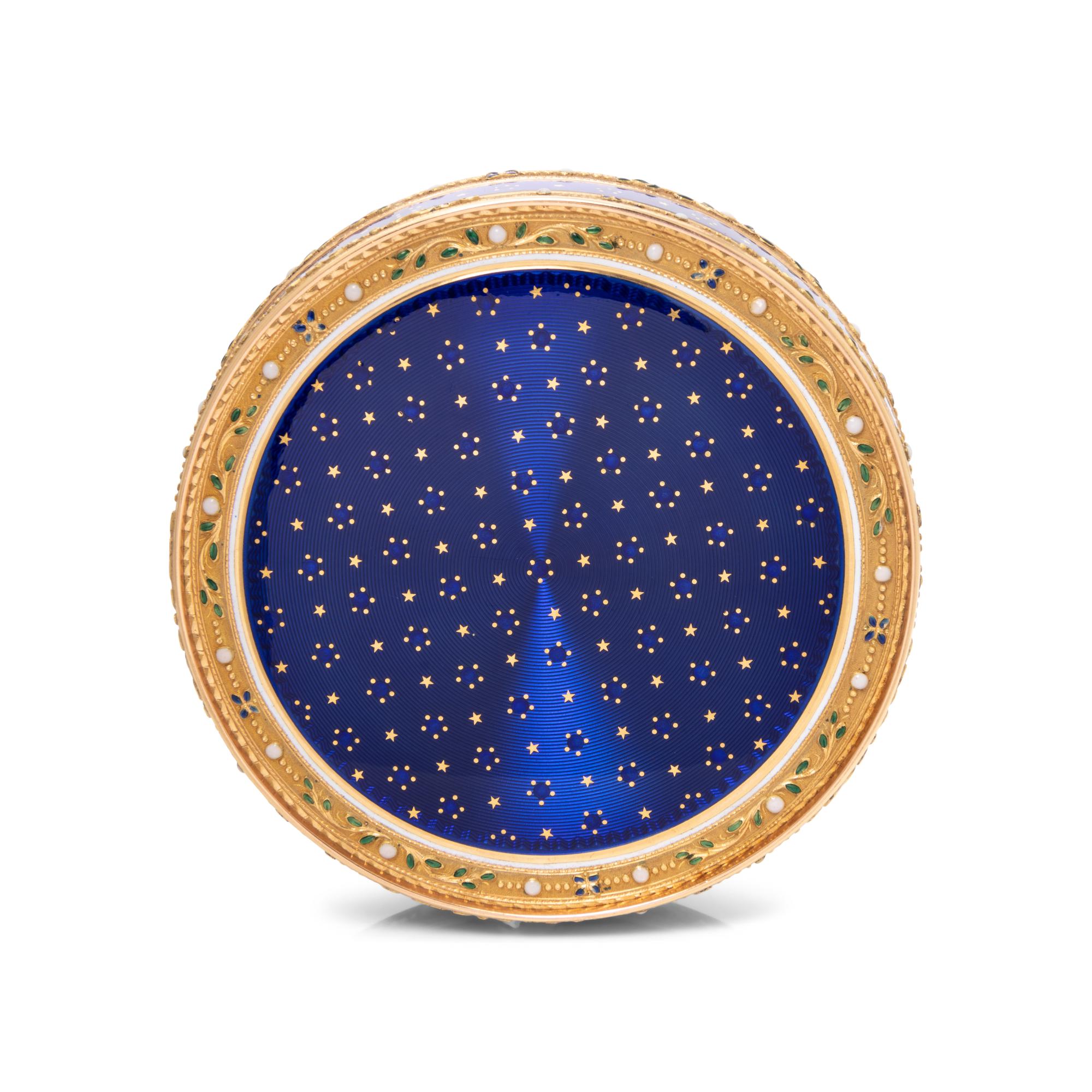 A German Gold and Enamel Bonbonnière