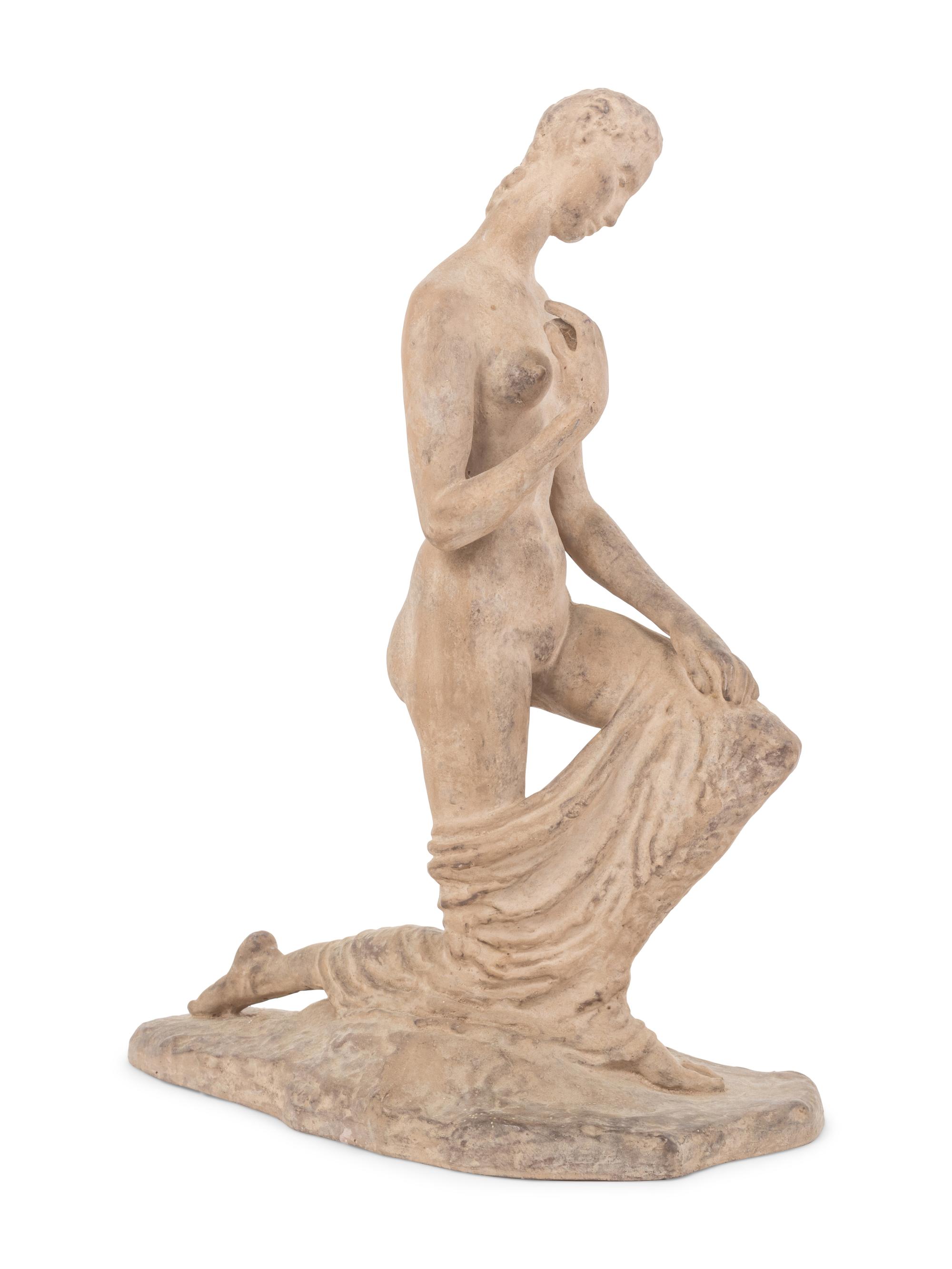 A Terra Cotta Figure of a Nude