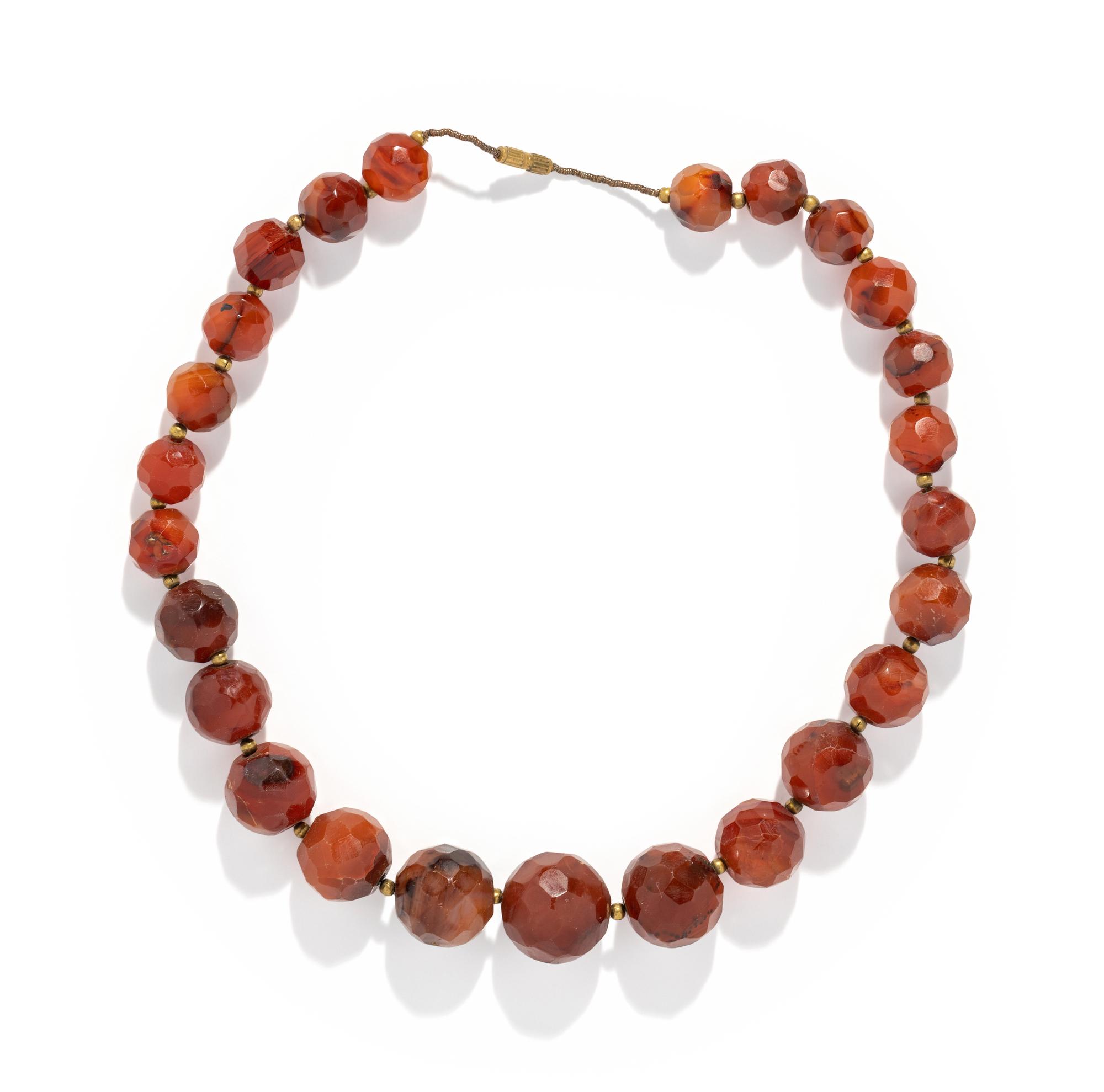 A Western Asiatic Carnelian Bead Necklace
