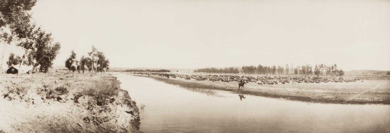 [Western Americana] Huffman, L.A. (1854-1931), photographer. A group of 4 collotypes with western subject matter.
