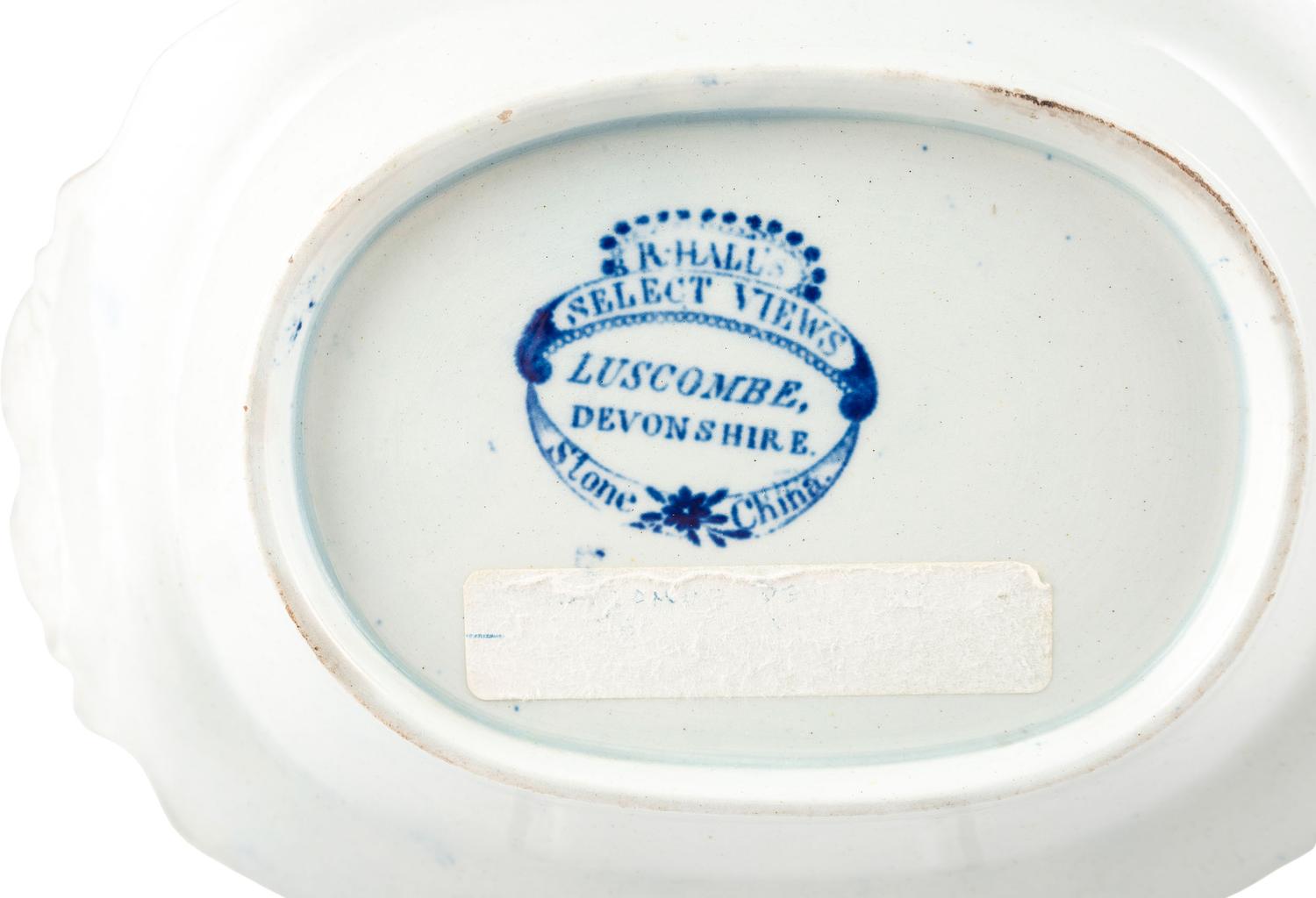 A Group of Blue and White Staffordshire Tableware