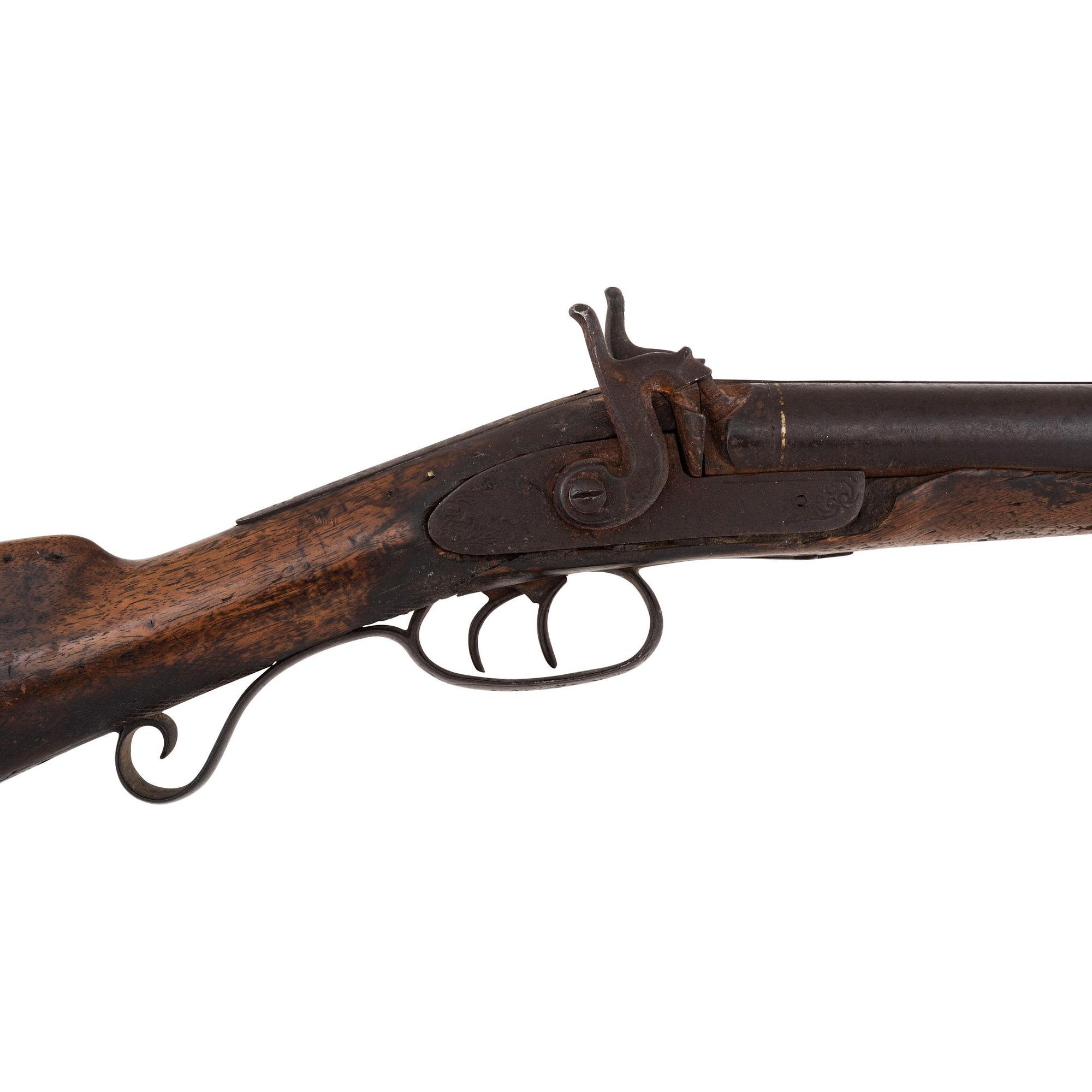 Double Barrel Percussion Shotgun Obtained on the Standing Rock Reservation