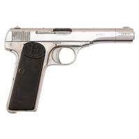 **Refinished Nickel Plated Dutch Contract FN 1922 Pistol with WWII Bring Back Papers