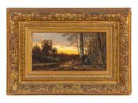 Figures in a Landscape at Sunset