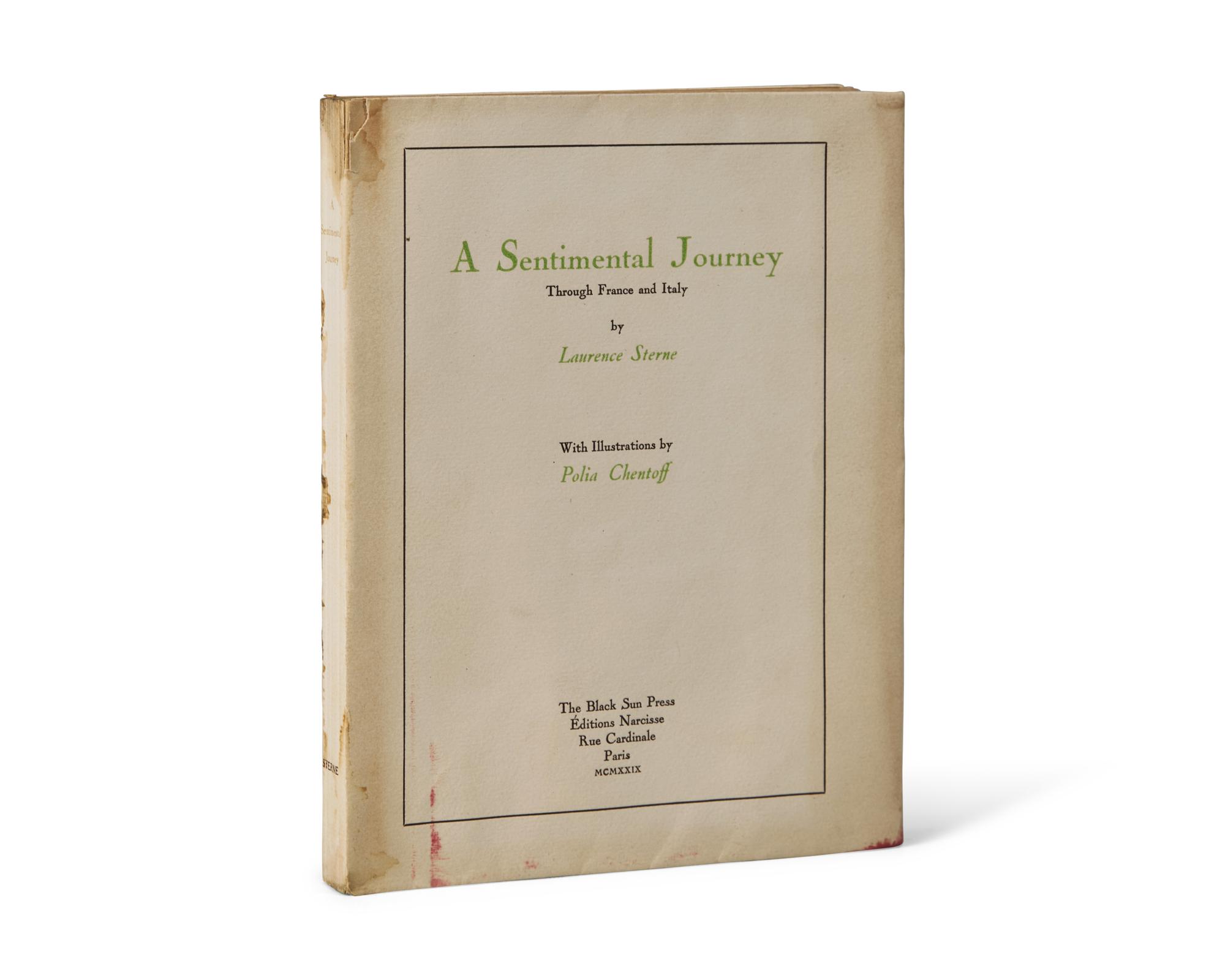 [Black Sun Press] Sterne, Laurence. A Sentimental Journey Through France and Italy