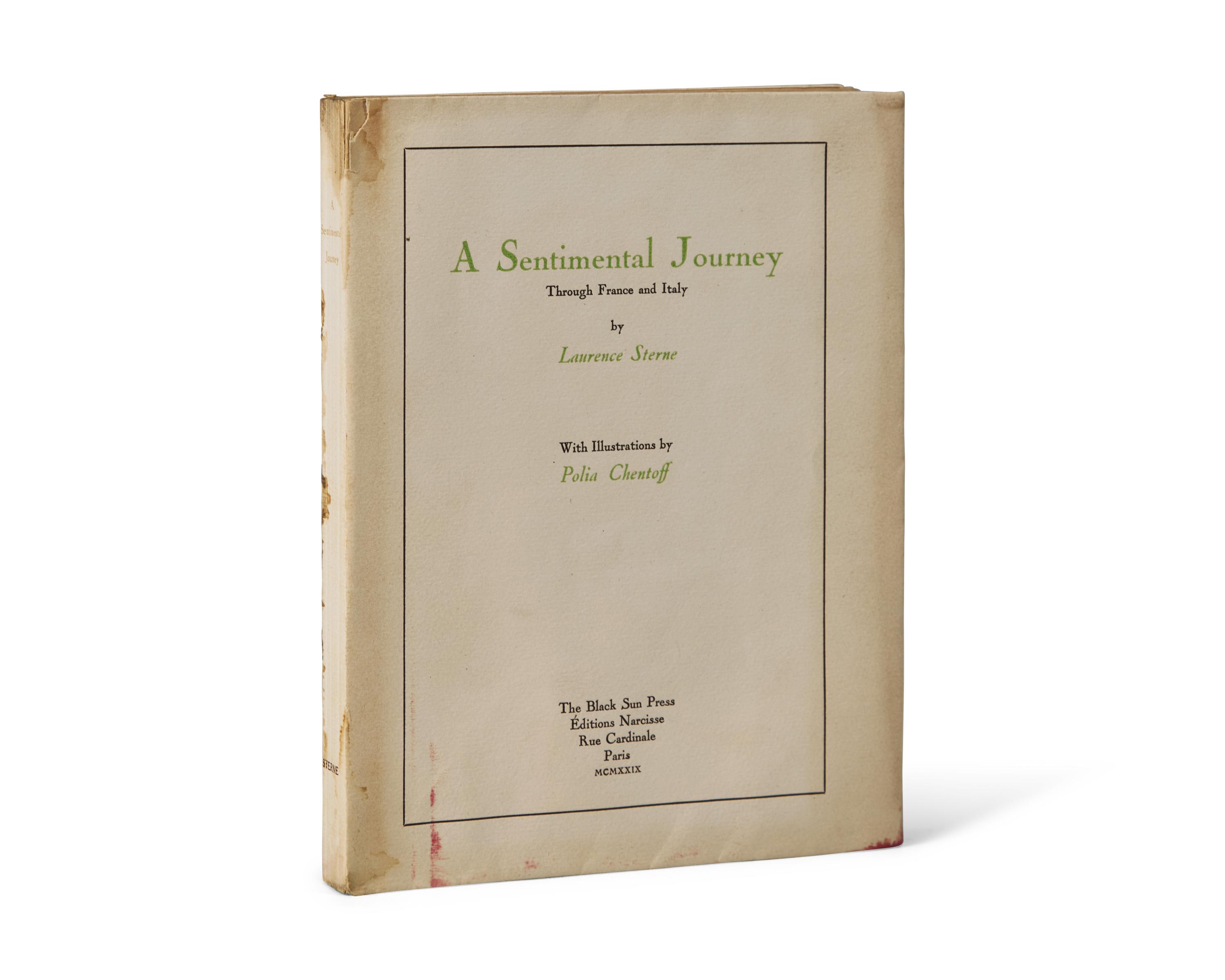 [Black Sun Press] Sterne, Laurence. A Sentimental Journey Through France and Italy