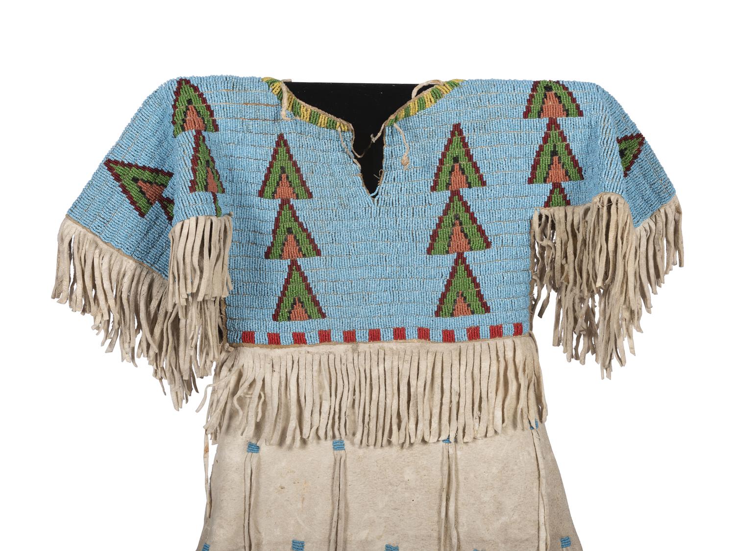 Sioux Girl's Beaded Hide Dress