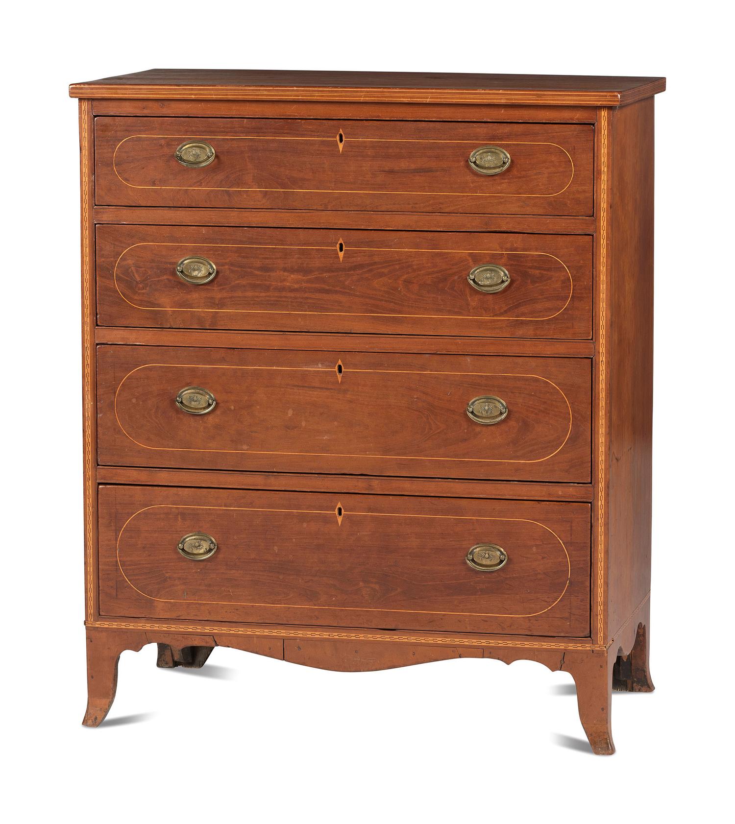 A Federal Style Cherrywood Chest of Drawers
