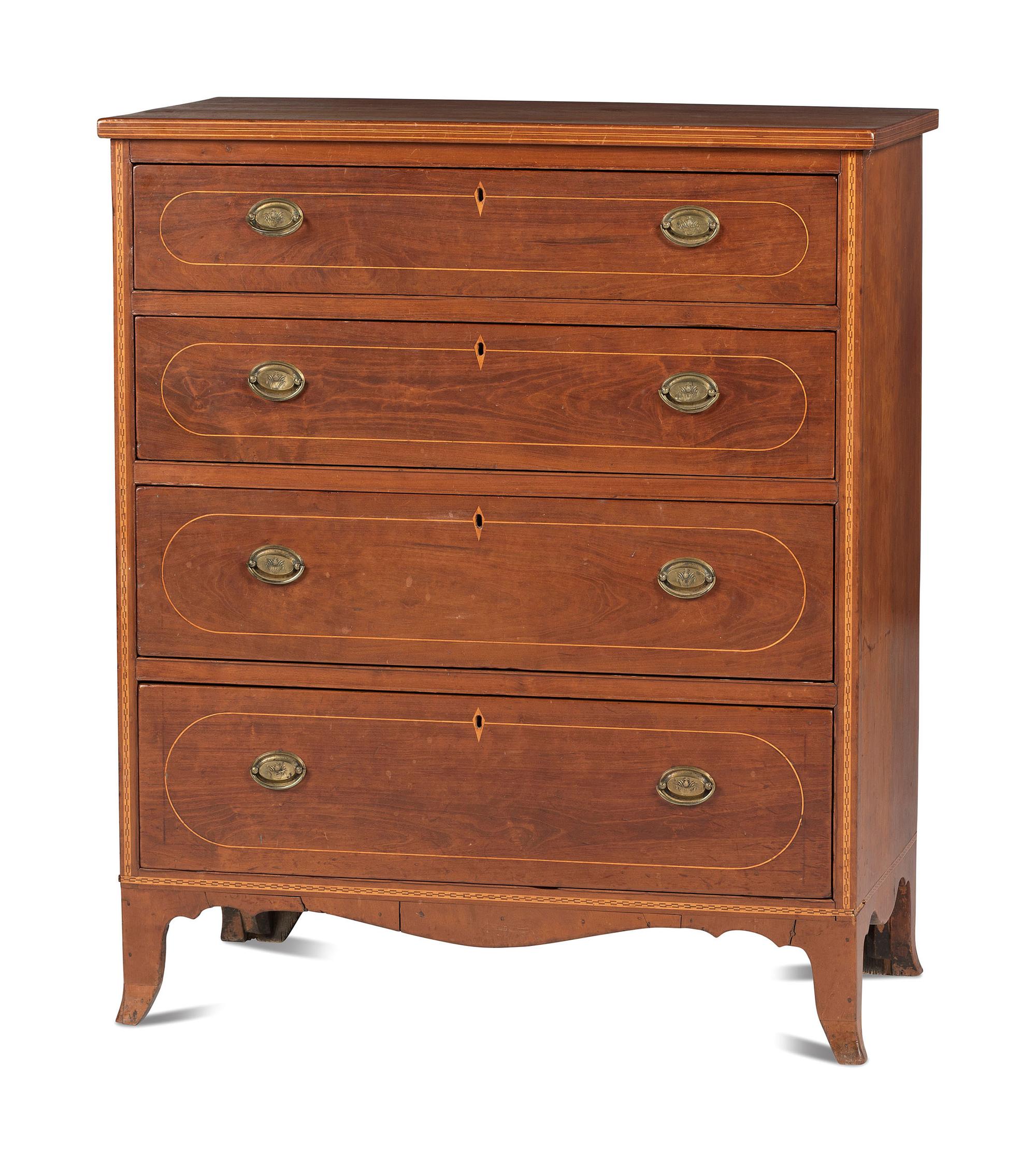 A Federal Style Cherrywood Chest of Drawers