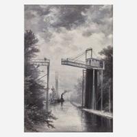 James Brade Sword (American, 1839-1915) Delaware Canal Bridge