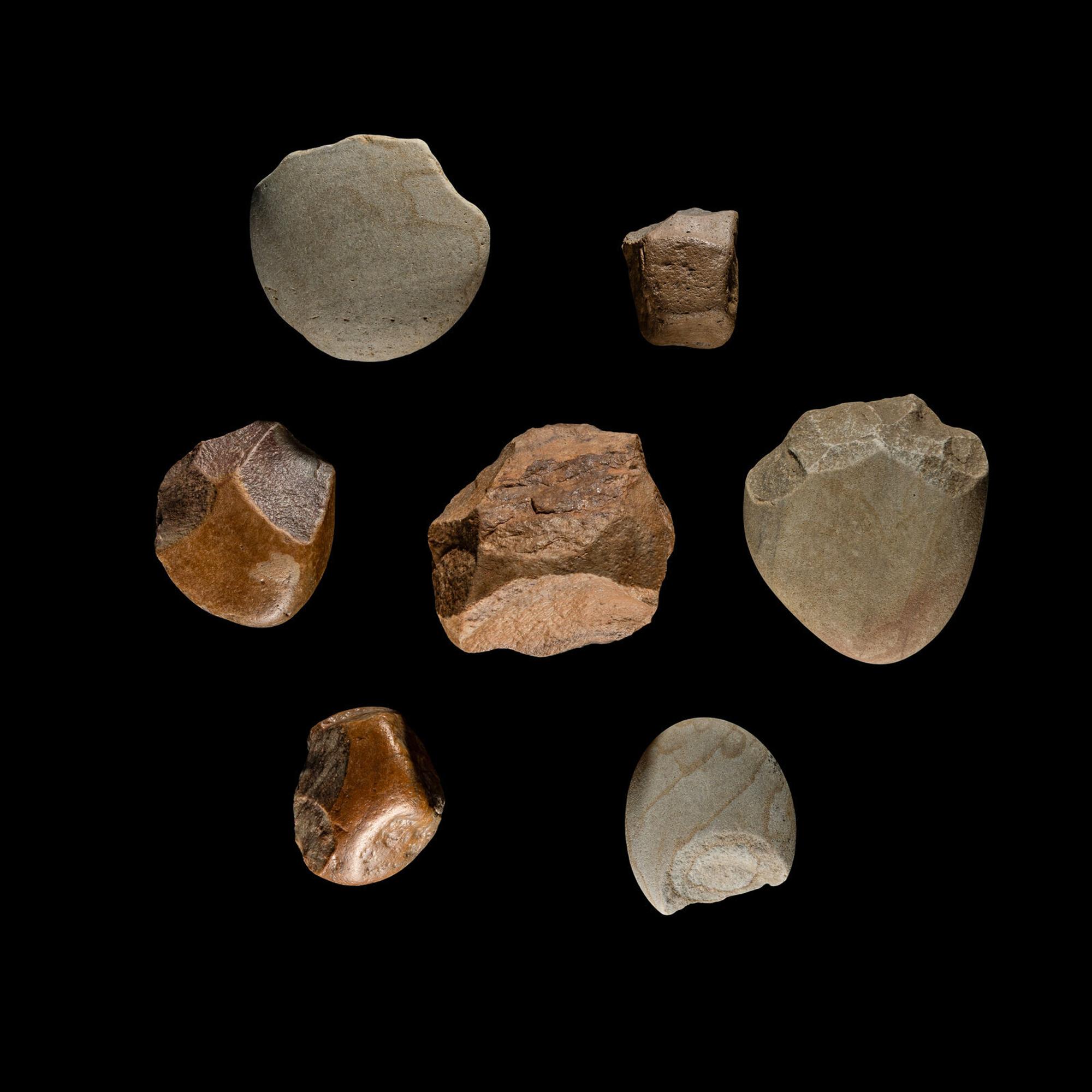 Seven Paleolithic Stone Tools