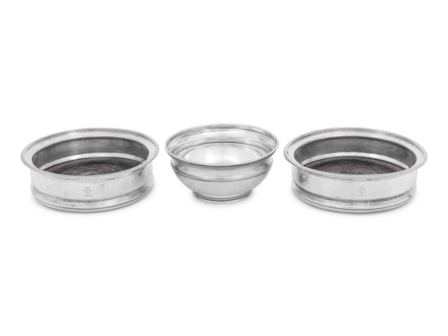 Three English Silver Table Articles