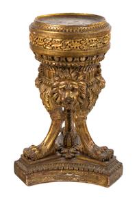 A Continental Giltwood Pedestal Height 34 x width 16 inches. — 19TH CENTURY