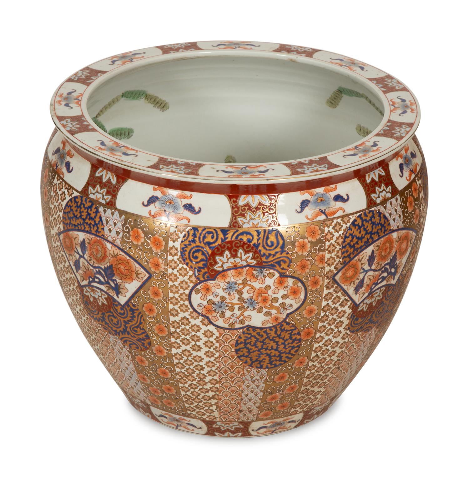 A Chinese Porcelain Jardinière in the Imari Palate