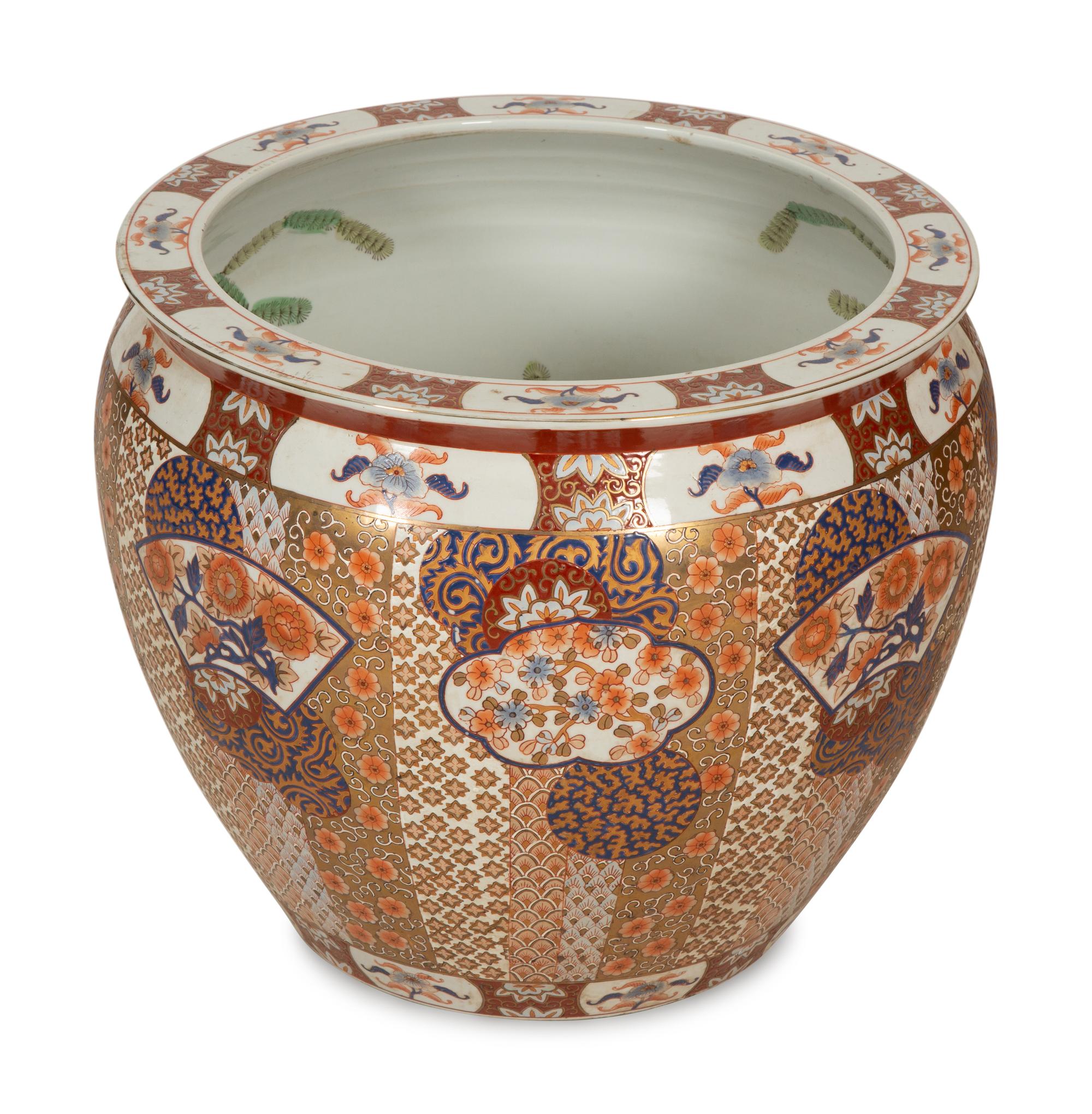 A Chinese Porcelain Jardinière in the Imari Palate
