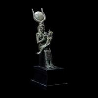 An Egyptian Bronze Isis and Horus
