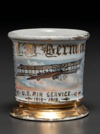 A Porcelain Shaving Mug Commemorating United States Air Service in World War I