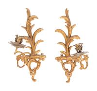 A Pair of George II Giltwood Sconces