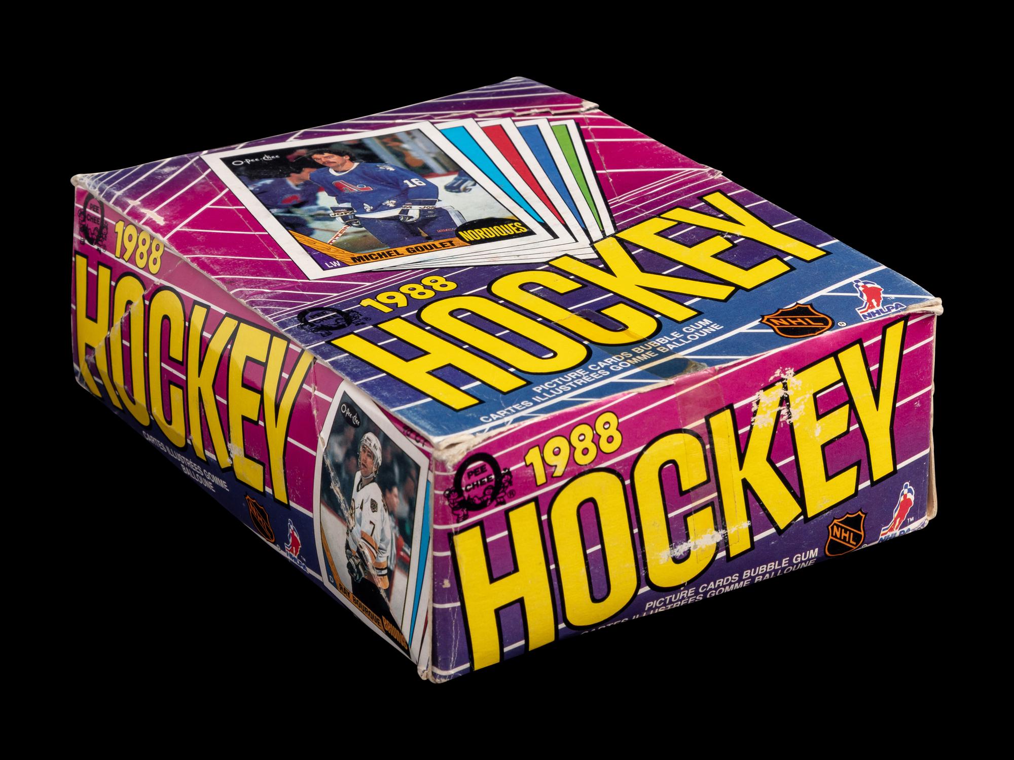 An Unopened Wax Box of 1987-88 O-Pee-Chee Hockey Cards