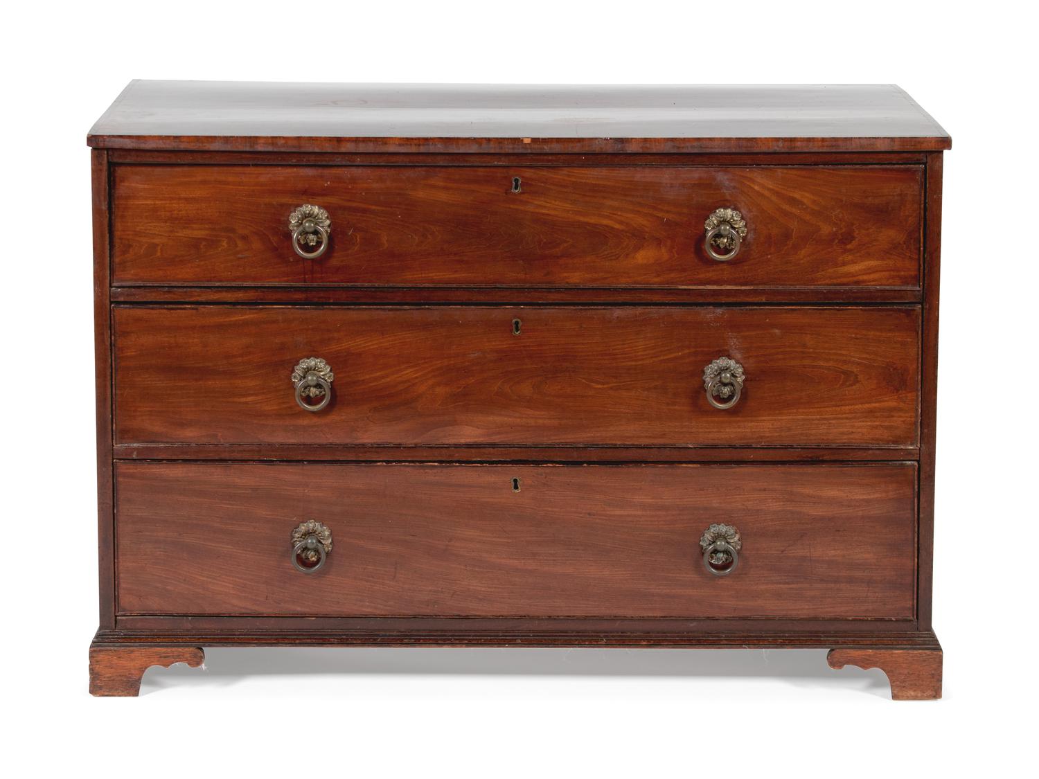 A Georgian Style Mahogany Chest of Three Drawers