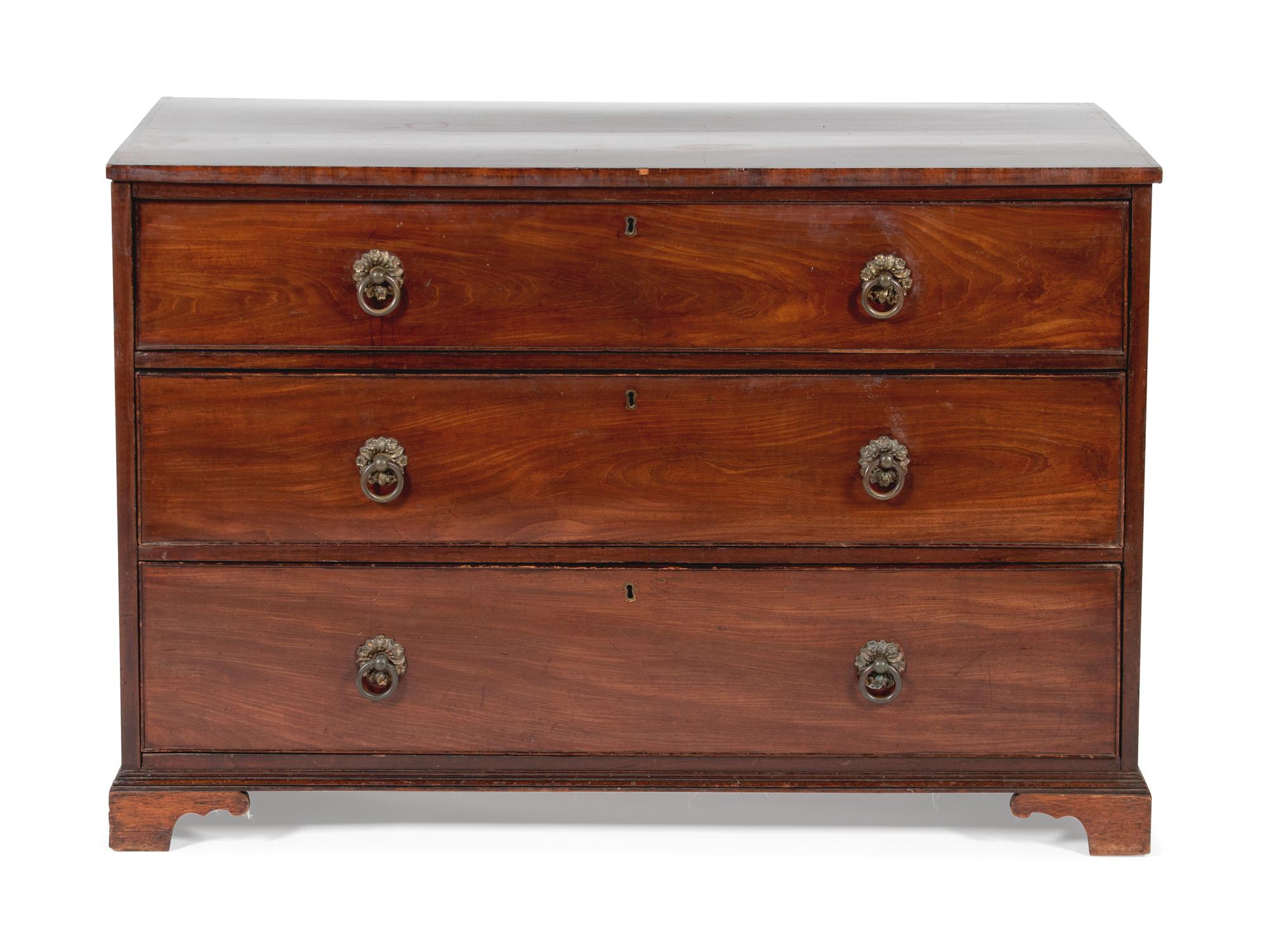 A Georgian Style Mahogany Chest of Three Drawers