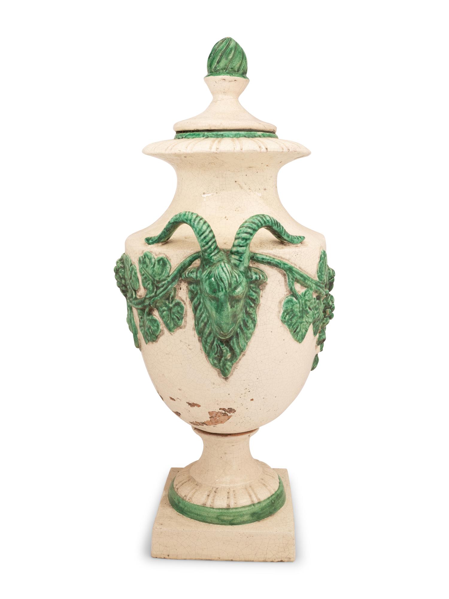 A Continental Ceramic Urn