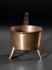 A Georgian Bell Metal Trifid Foot Posnet and a Maritime Bell
