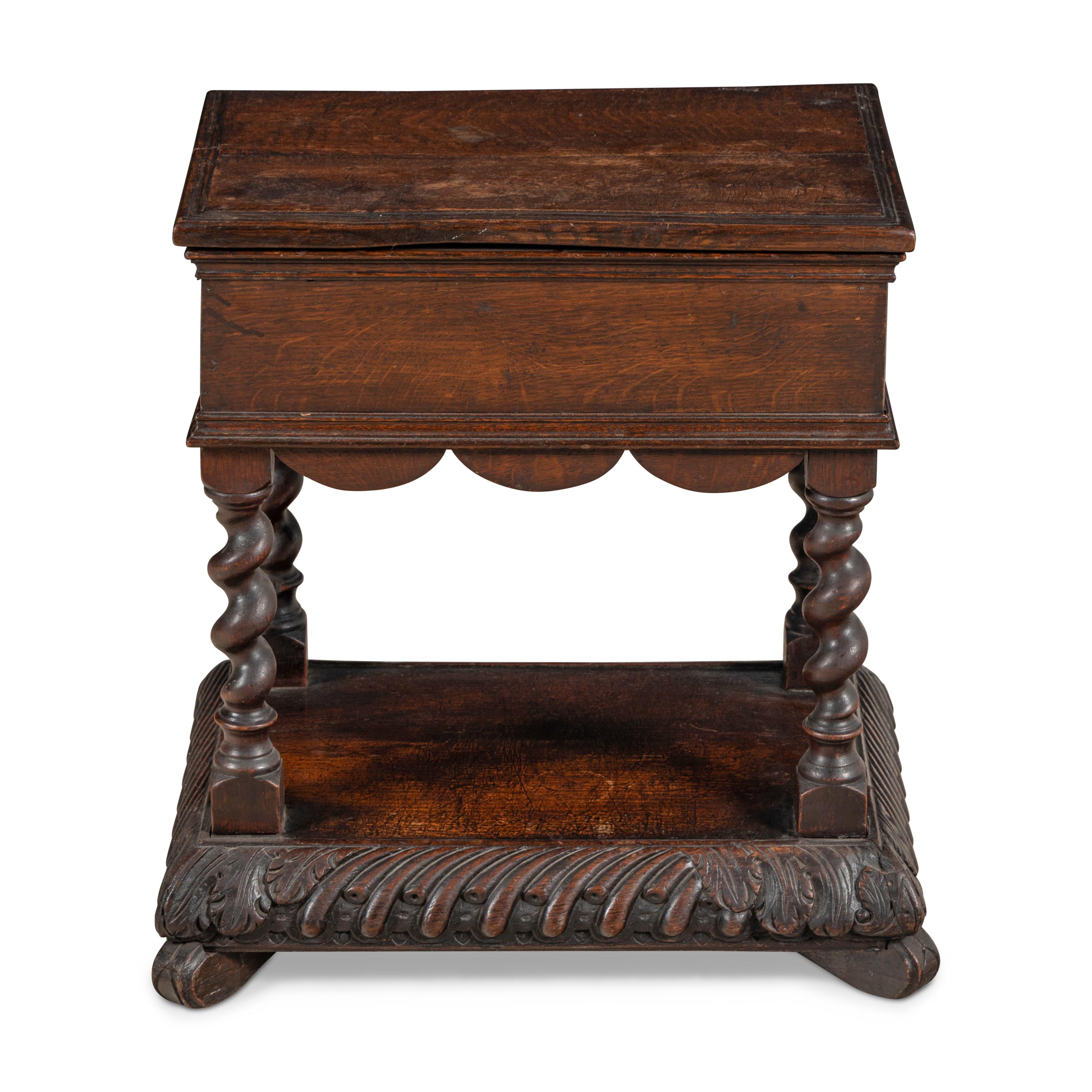 A Jacobean Oak Bible Stand