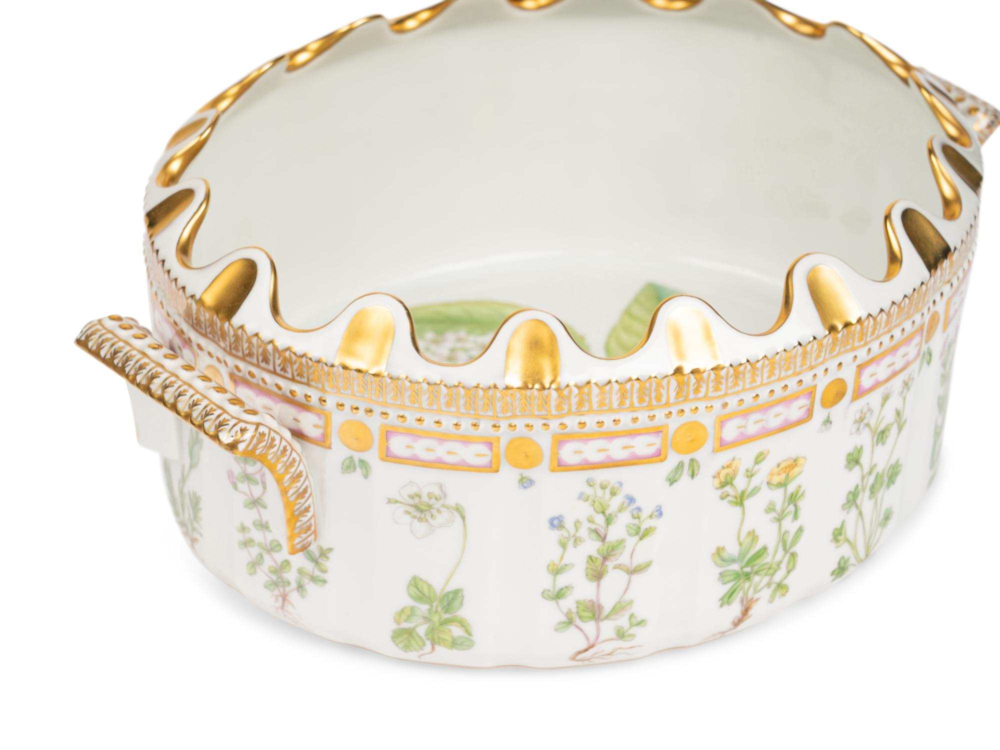 A Pair of Royal Copenhagen Flora Danica Porcelain Monteiths
