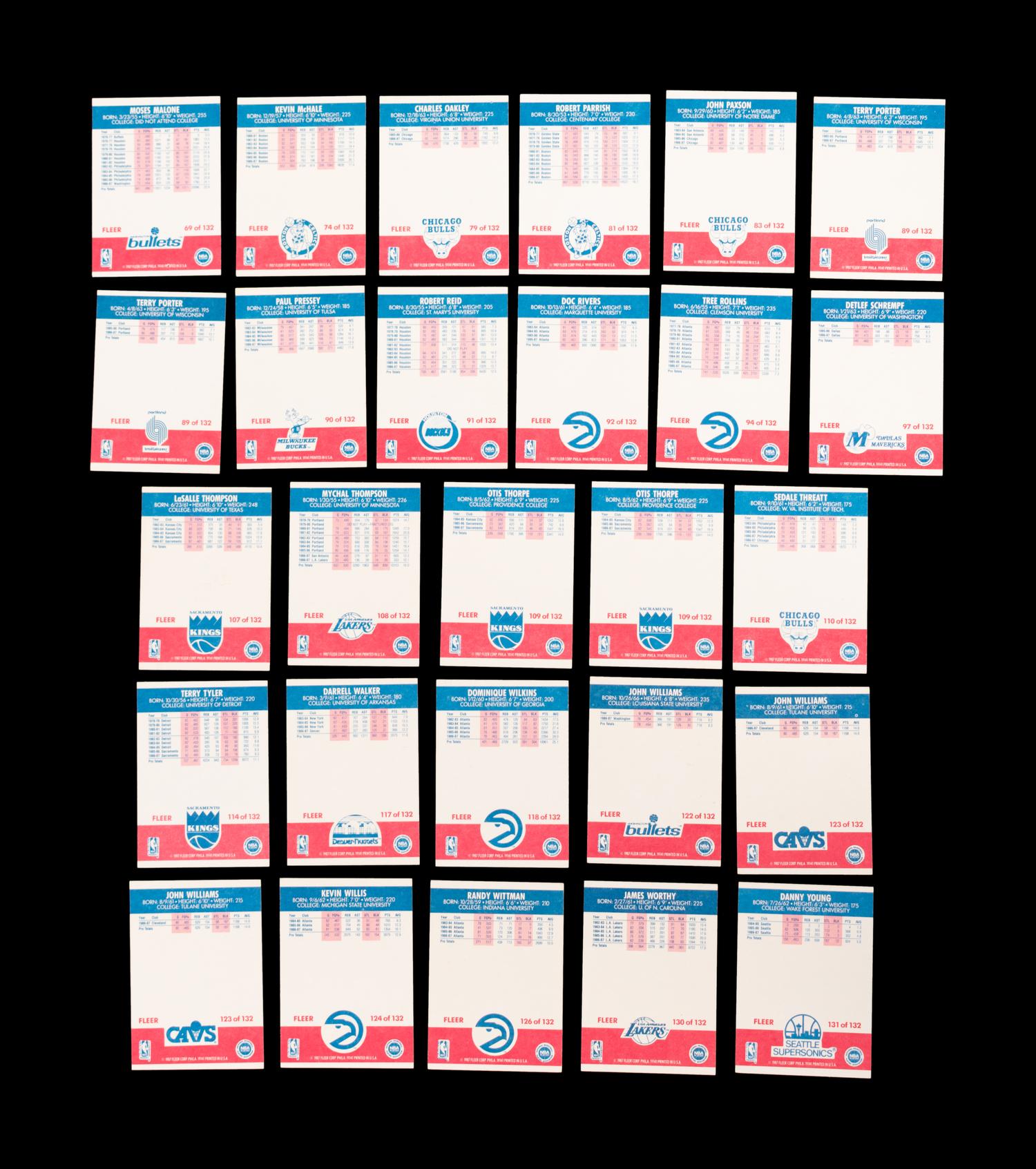 A Group of 95 1980s and 1990s Basketball Cards and Stickers Including Multiple Stars, Rookies and Michael Jordan Issues,