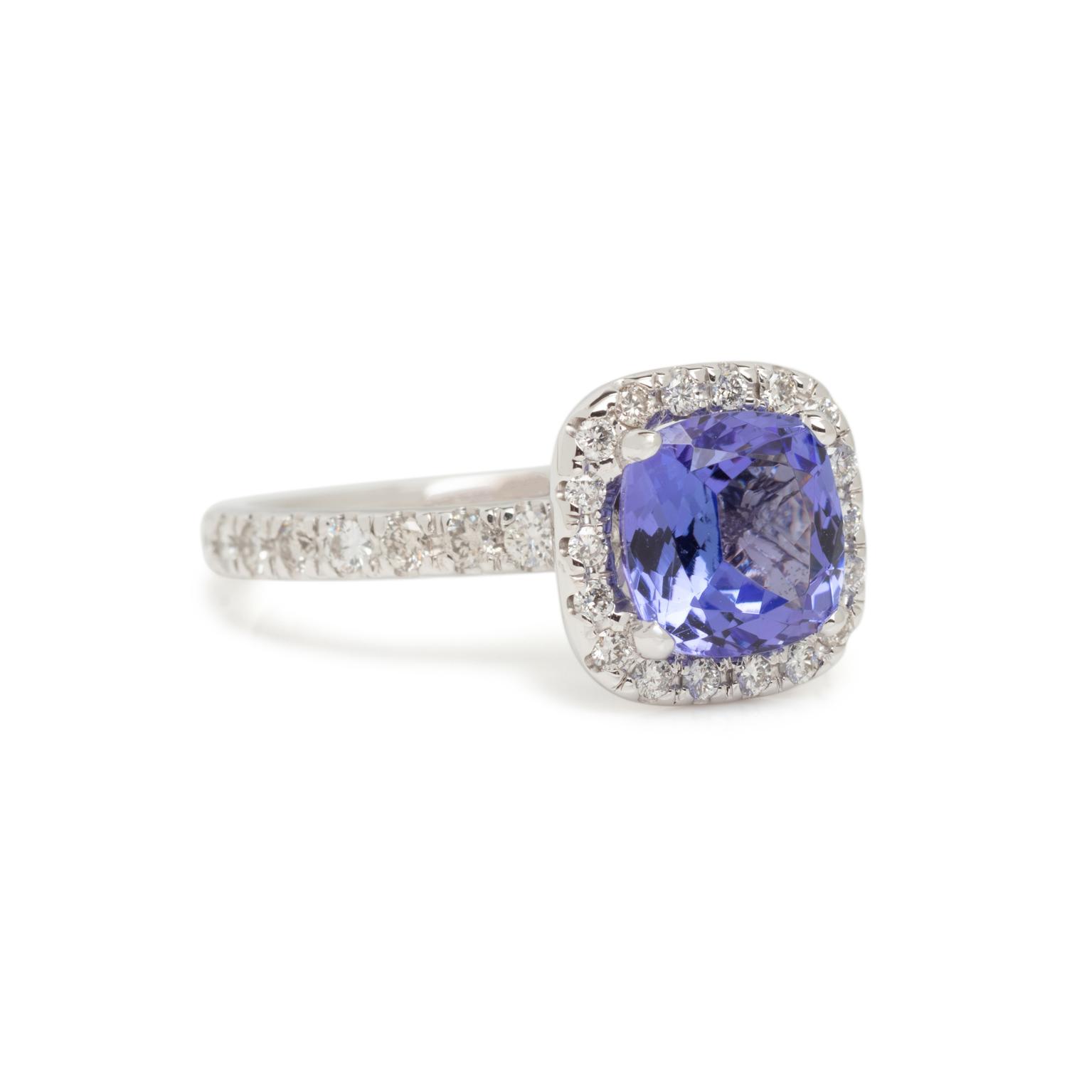 TANZANITE AND DIAMOND RING