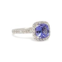 TANZANITE AND DIAMOND RING