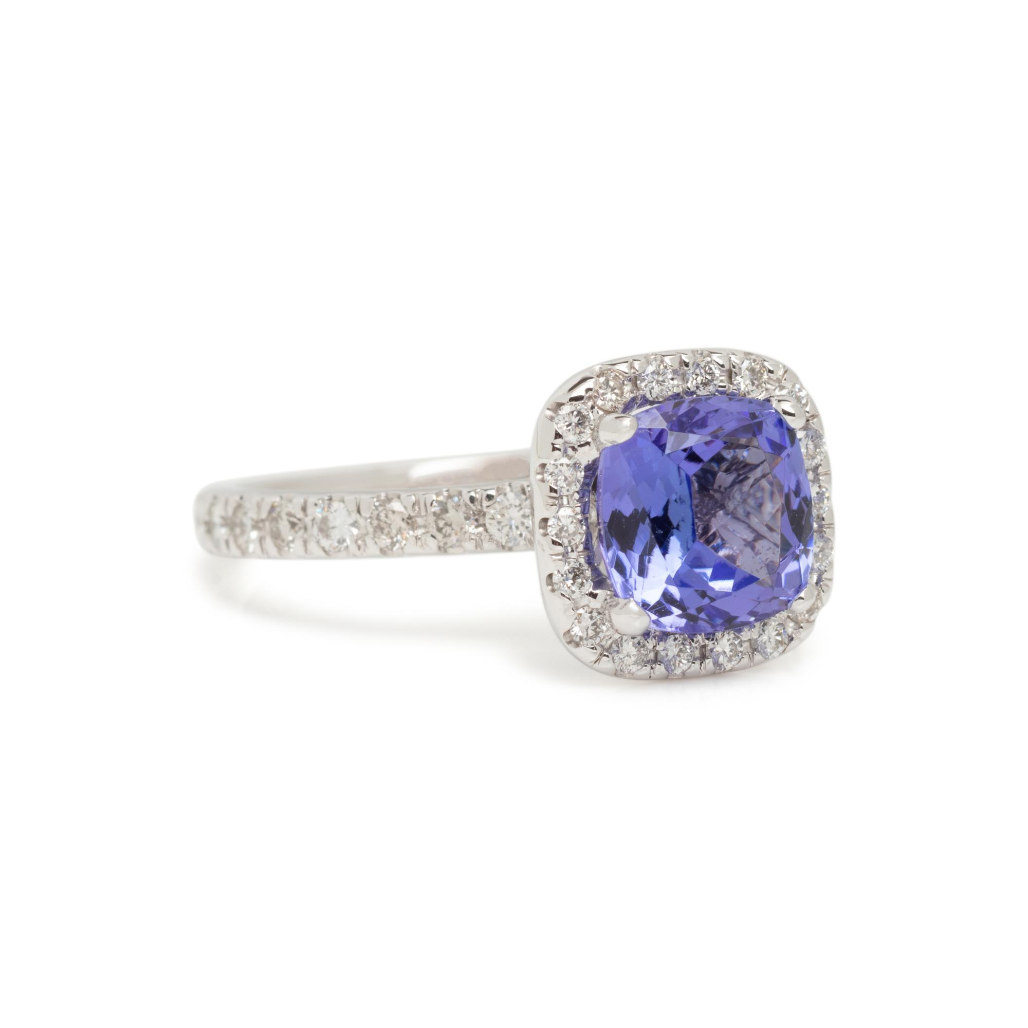 TANZANITE AND DIAMOND RING